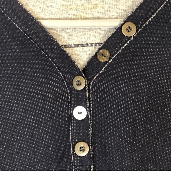 Soft Surroundings Blue Half Button Downtime Henley Tunic Top MP - Picture 4 of 16